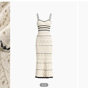 Paros Crochet Eyelet Midi Dress